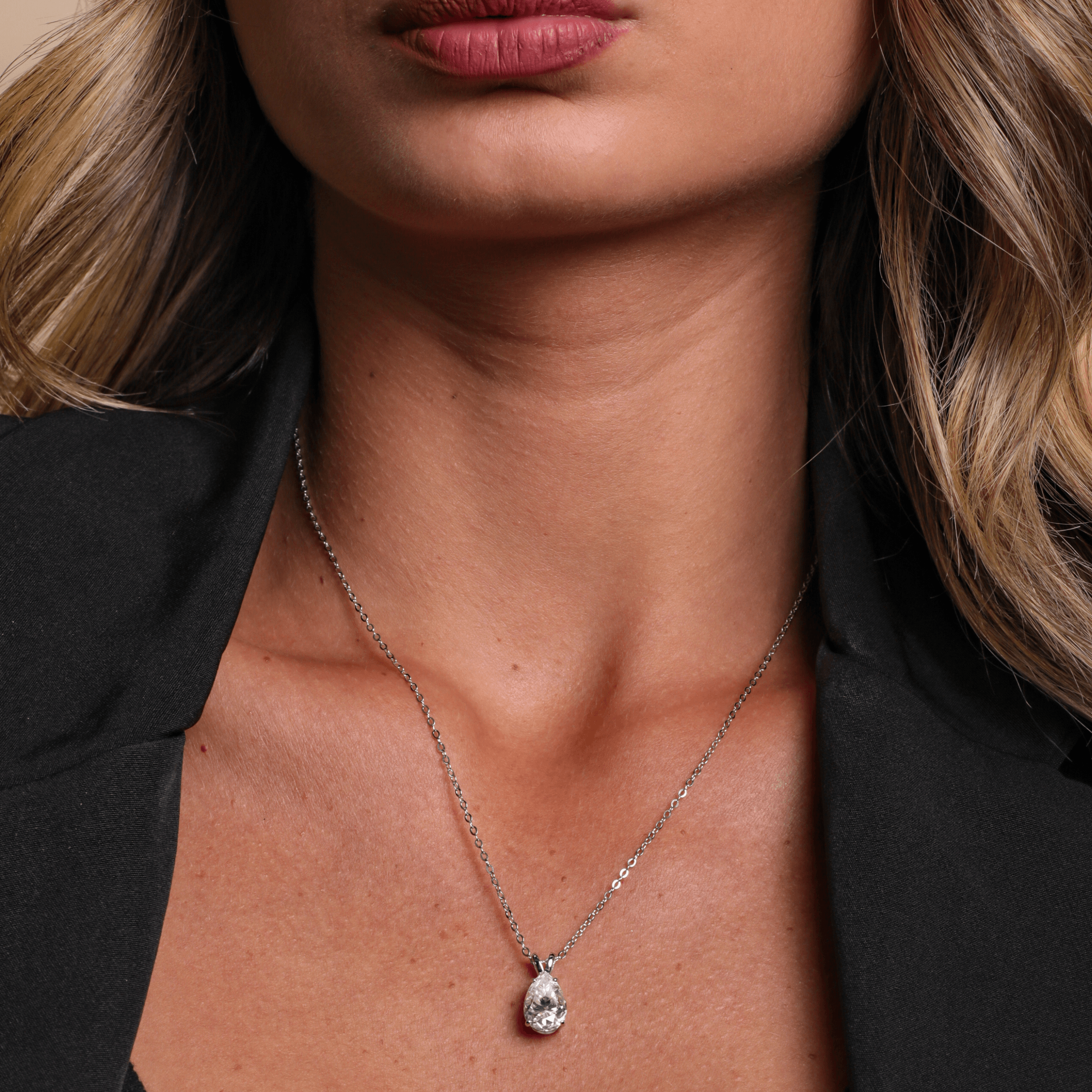 שרשרת טיפה 4 קראט - Makeda Jewelry