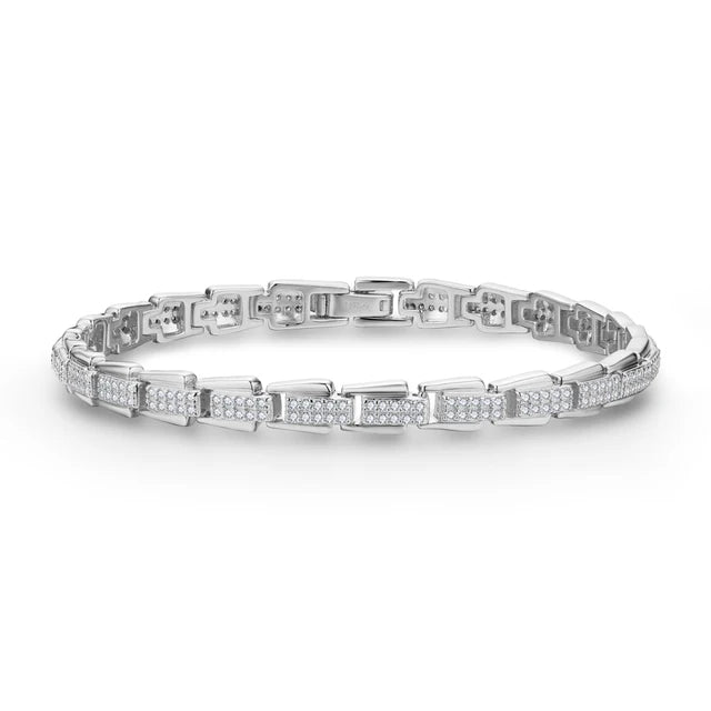 צמיד חוליות משובץ - Makeda Jewelry