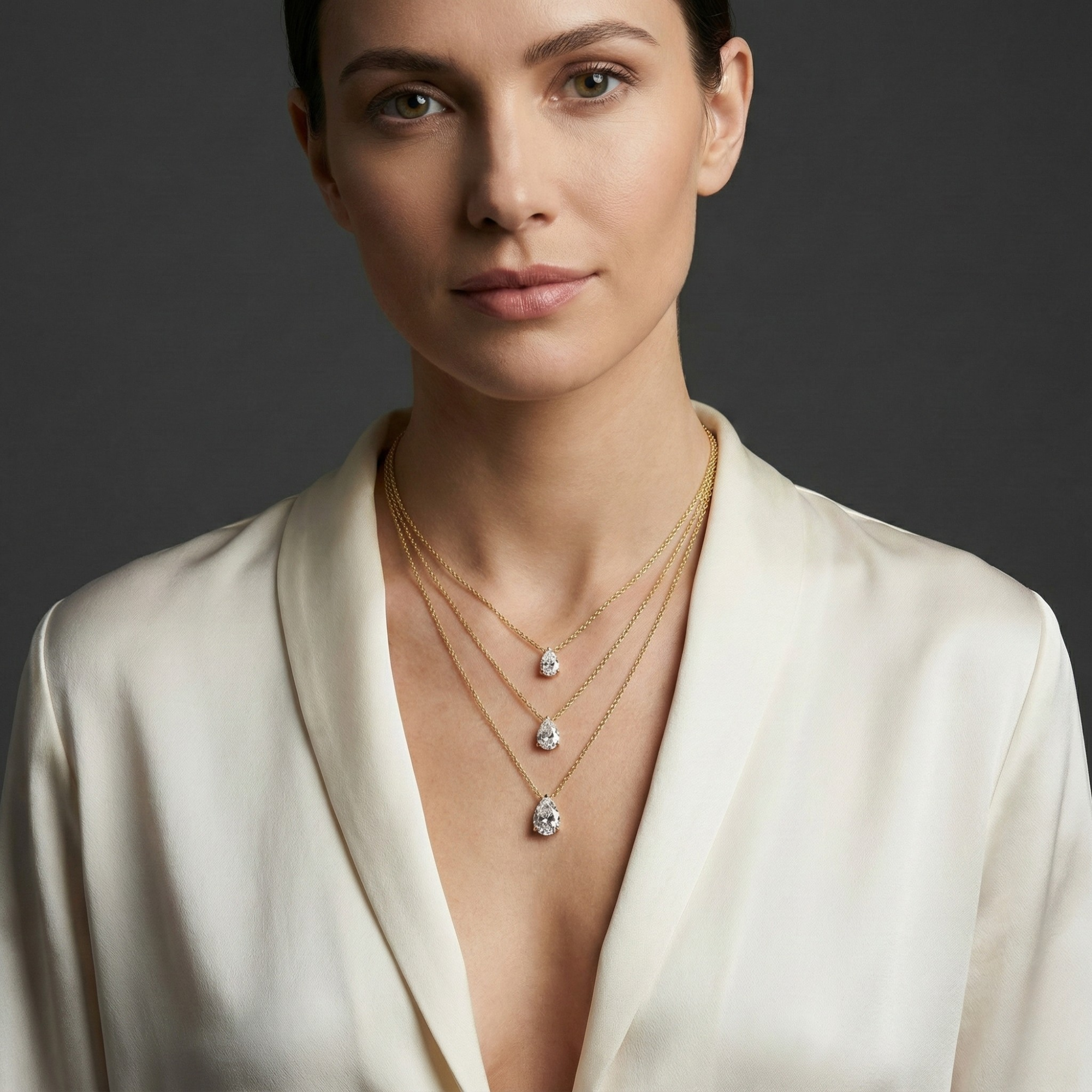 שרשרת קלאסית בחיתוך טיפה