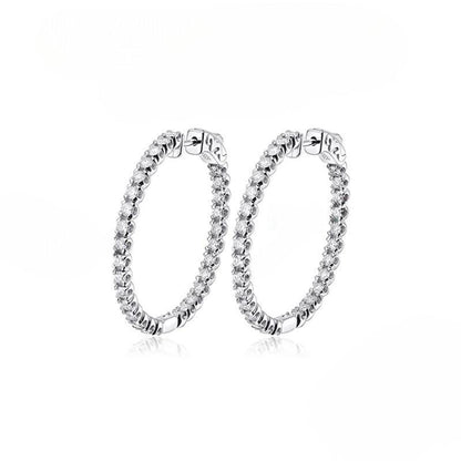 עגילי חישוק 3 ס״מ - Makeda Jewelry