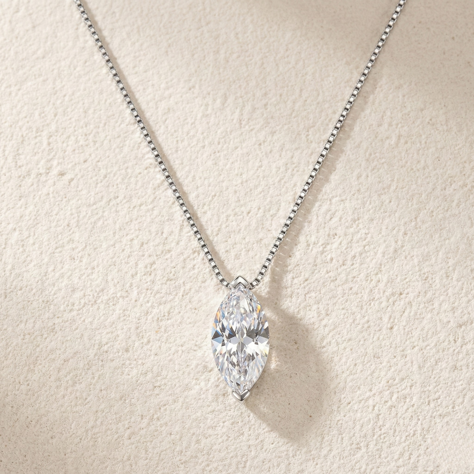 שרשרת מואסנייט מרקיזה 1 קראט