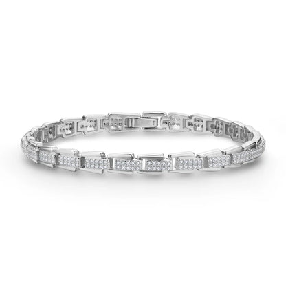 צמיד חוליות משובץ - Makeda Jewelry