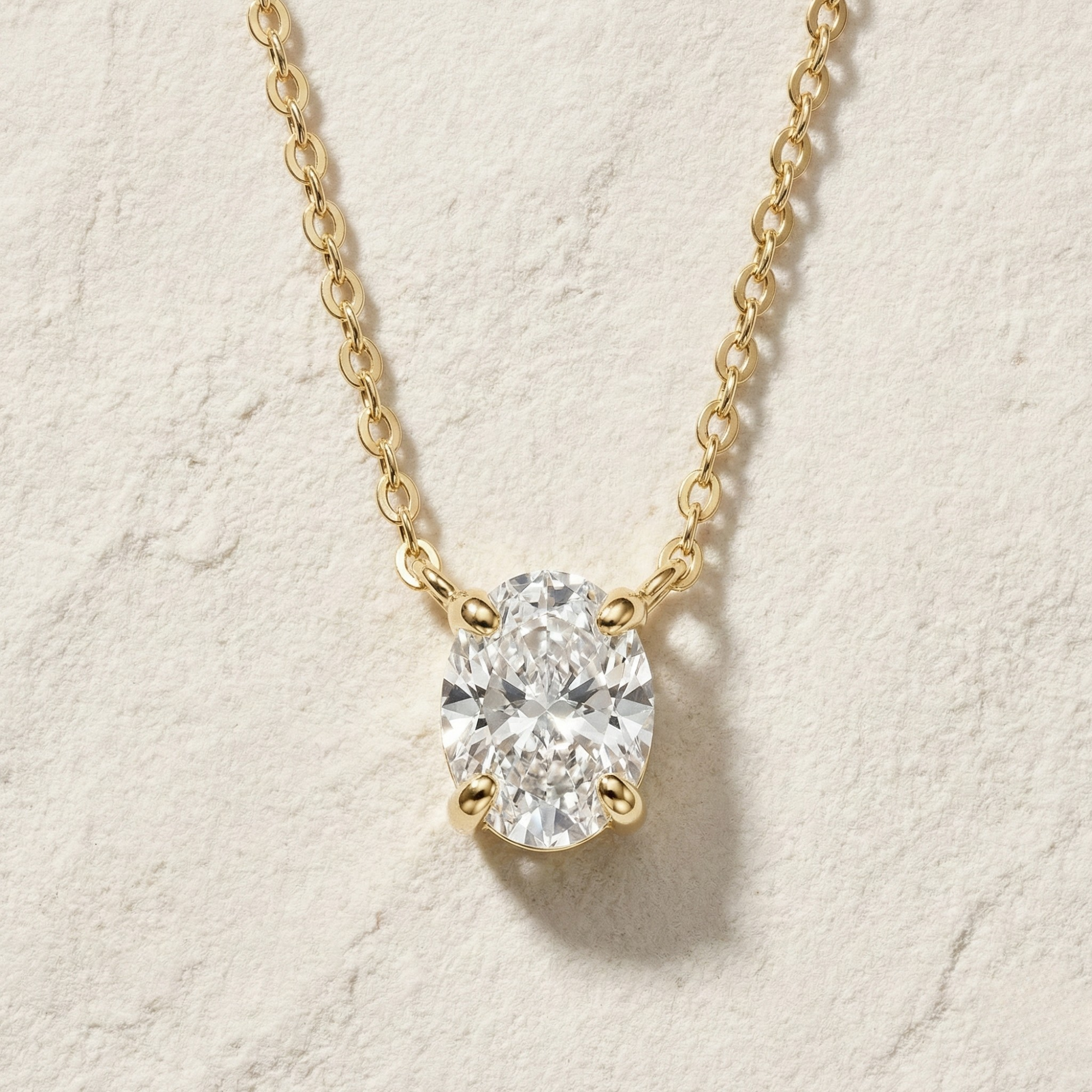 שרשרת מואסנייט אובל 2 קראט